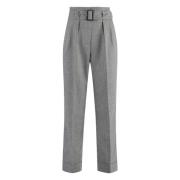 Peserico Ullblandade byxor med fickor Gray, Dam