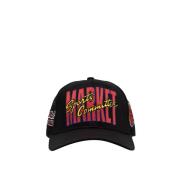 Market Mesh Baseballkeps med Broderat Logotyp Black, Unisex