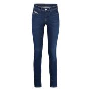 Diesel Super Skinny Jeans med Kontrastsömnad Blue, Dam