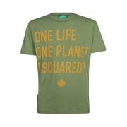 Dsquared2 Bomull Logo T-shirt Green, Herr