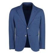 Barba Napoli Bomullsblazer med Reverskrage Blue, Herr