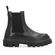 Dolce & Gabbana Chelsea boots i borstat kalvskinn Black, Herr