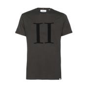 Les Deux Logo Print T-Shirt med Tricolor Detalj Brown, Herr