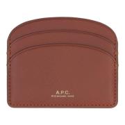 A.p.c. Korthållare i läder med logodetalj Brown, Dam