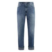 Dondup Slim Fit Jeans med Distressed Detaljer Blue, Herr