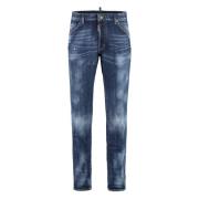 Dsquared2 Slitna Jeans med Metallnitar Blue, Herr