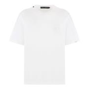 Dolce & Gabbana Räfflad crew-neck T-shirt White, Herr