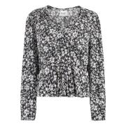 Isabel Marant Étoile Eddy Tryckt Blus Multicolor, Dam