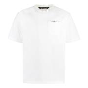 Palm Angels Ribbad Crew-Neck T-shirt White, Herr