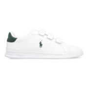 Polo Ralph Lauren Låga lädersneakers med kontrasterande häl White, Dam