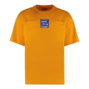 K-Way Bomull Crew-Neck T-shirt med Framficka Orange, Herr