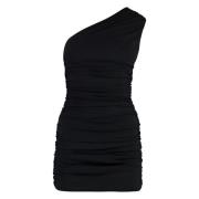 Andamane Draped One Shoulder Klänning Black, Dam