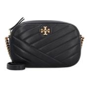 Tory Burch Chevron Läderkameraväska Black, Dam