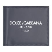 Dolce & Gabbana Kalvskinn Flapplånbok Blue, Herr