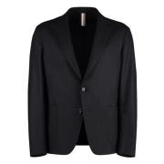 Hugo Boss Slim Fit Revers Krage Ull Jacka Black, Herr