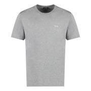 Ermenegildo Zegna Bomullst-shirt med logotyp Gray, Herr