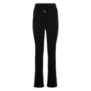 Alanui Flared Leg Knitted Trousers Black, Dam