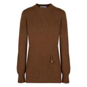 Philosophy di Lorenzo Serafini Lyxig Ull Cashmere Tröja Brown, Dam