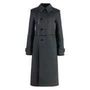 Burberry Klassisk Bomull Trenchcoat Gray, Dam