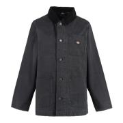 Dickies Bomullsjacka med ribbad krage Black, Dam