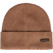 Dolce & Gabbana Räfflad Stickad Ull Beanie Mössa Brown, Herr