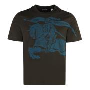 Burberry Bomull T-shirt med Logo Print Brown, Herr