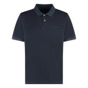 Gant Bomull Polo Skjorta med Ribbkant Blue, Herr