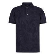 Etro Bomull Polo Skjorta med Paisley Motiv Blue, Herr