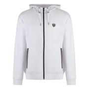 Emporio Armani EA7 Hoodie med dragkedja och sidofickor White, Herr