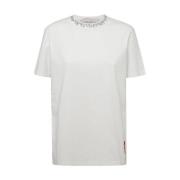 Golden Goose Kristallutsmyckad T-shirt i Bomull White, Dam