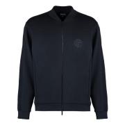 Giorgio Armani Modal Polyamid Sweatshirt med Fickor Blue, Herr