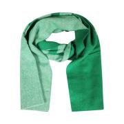 Les Deux Intarsia Wool Scarf Green, Herr