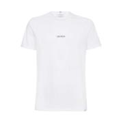 Les Deux Kontrasterande Logga Bomull T-shirt White, Herr