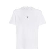 Les Deux Bomull T-shirt med Tricolor Detalj White, Herr