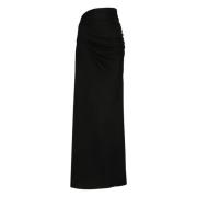 Andrea Adamo Draped Kjol med Utskärning Black, Dam