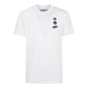 Philipp Plein Bilracing Rund Hals T-shirt White, Herr