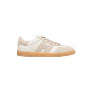 Hogan Beige Sneakers med Kontrasterande Häl Beige, Dam