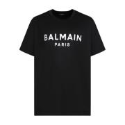 Balmain Stilfull kollektion av T-shirts och Pikétröjor Black, Herr