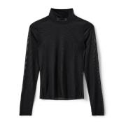 Sofie Schnoor Mesh Blouse Margotsw Svart Black, Dam