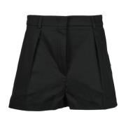 Sportmax Bomull Elastan Shorts Black, Dam