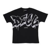 Disclaimer Logo Oversize Tee Svart/Vit Bomull Black, Herr