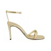 Victoria Beckham Lädersandal med gummisula Yellow, Dam