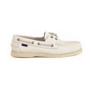 Sebago Dockside Läderskor White, Herr