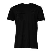 Dolce & Gabbana Svart Crew Neck Bomull T-shirt Black, Herr