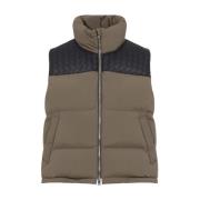 Bottega Veneta Intrecciato Puffer Gilet Green, Dam