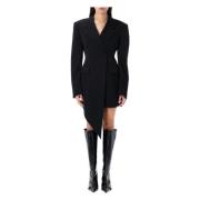 Alexander Wang Svart Asymmetrisk Blazer Miniklänning Black, Dam