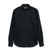 Corneliani Svart Herrskjorta Black, Herr