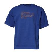 Dolce & Gabbana Blå Grafiskt Tryck Crew Neck T-shirt Blue, Herr