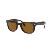 Ray-Ban Folding Wayfarer Solglasögon i Färg 710 Brown, Herr