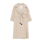 Max Mara Beige Kappor The Cube Stil Beige, Dam